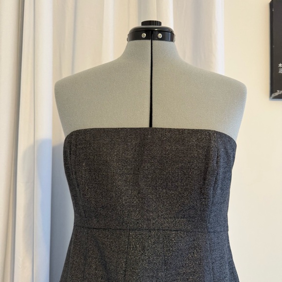 Theory Mica Conie Strapless Shimmer Wool Blend Cocktail Dress Women’s 12 - Picture 4 of 11